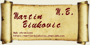 Martin Biuković vizit kartica